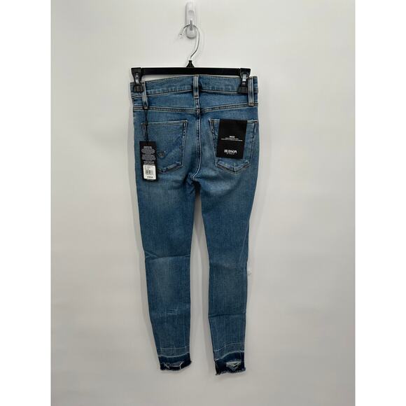 HUDSON NWT Nico Midrise Super Skinny Denim Jeans in Roses Wash // 00 - Picture 12 of 14
